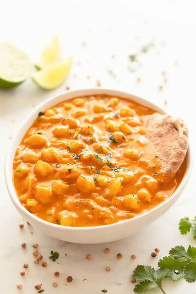 Receta de Curry vegano de garbanzos